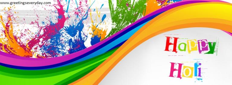 happy holi facebook cover pics