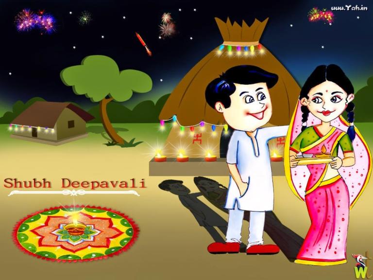 diwali cartoon wali